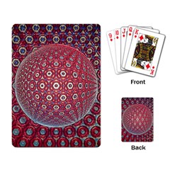 Sphere Spherical Metallic Colorful Circular Orb Playing Cards Single Design (rectangle)