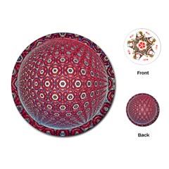 Sphere Spherical Metallic Colorful Circular Orb Playing Cards Single Design (round)