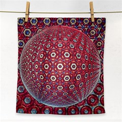 Sphere Spherical Metallic Colorful Circular Orb Face Towel by Jancukart