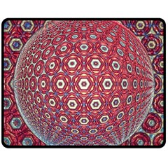 Sphere Spherical Metallic Colorful Circular Orb One Side Fleece Blanket (medium)