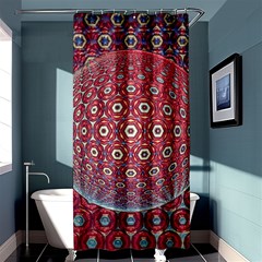 Sphere Spherical Metallic Colorful Circular Orb Shower Curtain 36  X 72  (stall)  by Jancukart