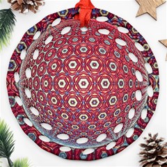 Sphere Spherical Metallic Colorful Circular Orb Ornament (round Filigree)