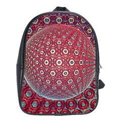 Sphere Spherical Metallic Colorful Circular Orb School Bag (xl)