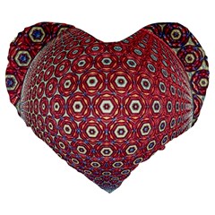 Sphere Spherical Metallic Colorful Circular Orb Large 19  Premium Heart Shape Cushions