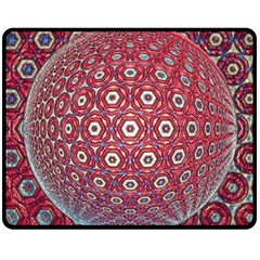 Sphere Spherical Metallic Colorful Circular Orb Fleece Blanket (medium)