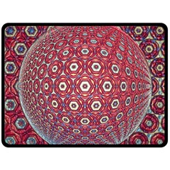 Sphere Spherical Metallic Colorful Circular Orb Fleece Blanket (large)