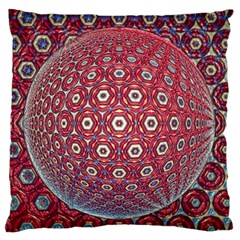 Sphere Spherical Metallic Colorful Circular Orb Large Premium Plush Fleece Cushion Case (one Side)