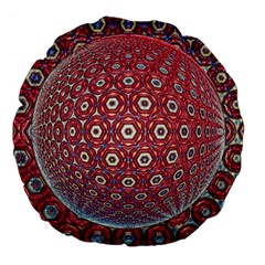 Sphere Spherical Metallic Colorful Circular Orb Large 18  Premium Flano Round Cushions