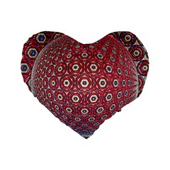 Sphere Spherical Metallic Colorful Circular Orb Standard 16  Premium Flano Heart Shape Cushions