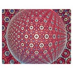 Sphere Spherical Metallic Colorful Circular Orb Premium Plush Fleece Blanket (medium) by Jancukart