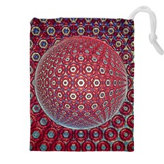 Sphere Spherical Metallic Colorful Circular Orb Drawstring Pouch (4xl)