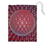 Sphere Spherical Metallic Colorful Circular Orb Drawstring Pouch (4XL) Front