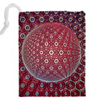 Sphere Spherical Metallic Colorful Circular Orb Drawstring Pouch (4XL) Back