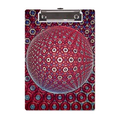 Sphere Spherical Metallic Colorful Circular Orb A5 Acrylic Clipboard