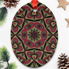 Mandala Rosette Pattern Kaleidoscope Abstract Ornament (oval)