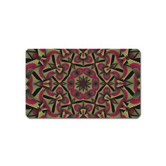 Mandala Rosette Pattern Kaleidoscope Abstract Magnet (name Card)