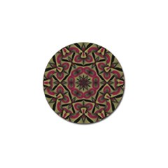 Mandala Rosette Pattern Kaleidoscope Abstract Golf Ball Marker