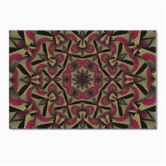 Mandala Rosette Pattern Kaleidoscope Abstract Postcard 4 x 6  (pkg Of 10)