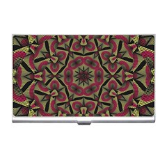 Mandala Rosette Pattern Kaleidoscope Abstract Business Card Holder