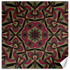 Mandala Rosette Pattern Kaleidoscope Abstract Canvas 12  X 12  by Jancukart