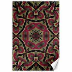 Mandala Rosette Pattern Kaleidoscope Abstract Canvas 20  X 30  by Jancukart