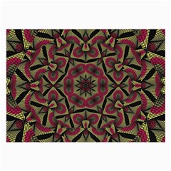 Mandala Rosette Pattern Kaleidoscope Abstract Large Glasses Cloth