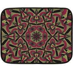 Mandala Rosette Pattern Kaleidoscope Abstract One Side Fleece Blanket (mini)