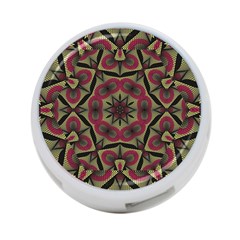 Mandala Rosette Pattern Kaleidoscope Abstract 4-port Usb Hub (one Side)