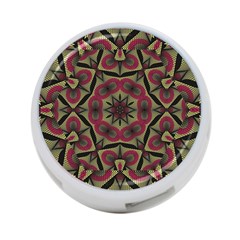 Mandala Rosette Pattern Kaleidoscope Abstract 4-port Usb Hub (two Sides) by Jancukart