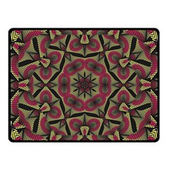 Mandala Rosette Pattern Kaleidoscope Abstract One Side Fleece Blanket (small) by Jancukart