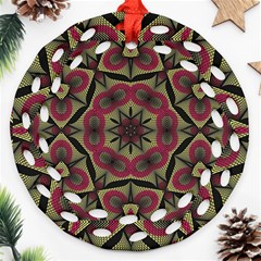 Mandala Rosette Pattern Kaleidoscope Abstract Ornament (round Filigree)