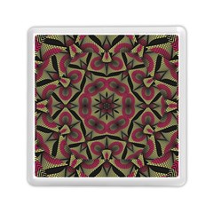 Mandala Rosette Pattern Kaleidoscope Abstract Memory Card Reader (square)