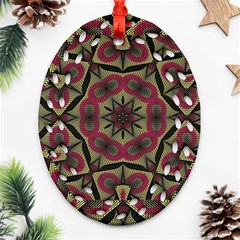 Mandala Rosette Pattern Kaleidoscope Abstract Ornament (oval Filigree)