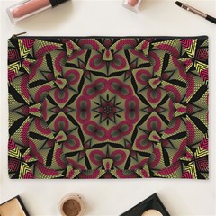 Mandala Rosette Pattern Kaleidoscope Abstract Cosmetic Bag (xxxl)