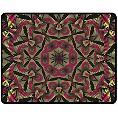 Mandala Rosette Pattern Kaleidoscope Abstract Fleece Blanket (medium)