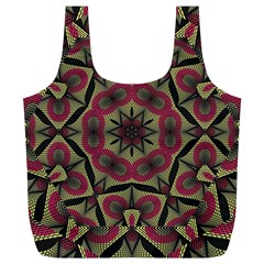 Mandala Rosette Pattern Kaleidoscope Abstract Full Print Recycle Bag (xl) by Jancukart