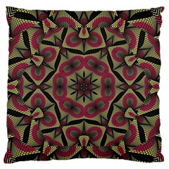 Mandala Rosette Pattern Kaleidoscope Abstract Standard Premium Plush Fleece Cushion Case (two Sides) by Jancukart