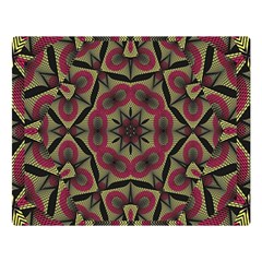 Mandala Rosette Pattern Kaleidoscope Abstract Premium Plush Fleece Blanket (large)