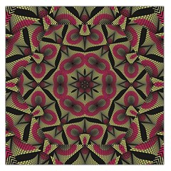 Mandala Rosette Pattern Kaleidoscope Abstract Square Satin Scarf (36  X 36 )