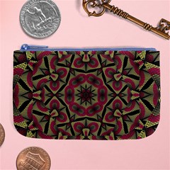 Mandala Rosette Pattern Kaleidoscope Abstract Large Coin Purse by Jancukart