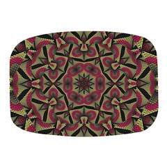 Mandala Rosette Pattern Kaleidoscope Abstract Mini Square Pill Box by Jancukart