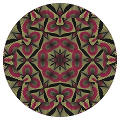 Mandala Rosette Pattern Kaleidoscope Abstract Round Trivet