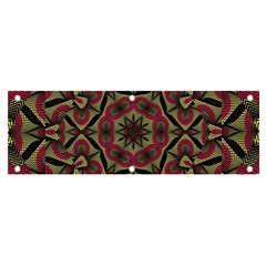 Mandala Rosette Pattern Kaleidoscope Abstract Banner And Sign 6  X 2  by Jancukart