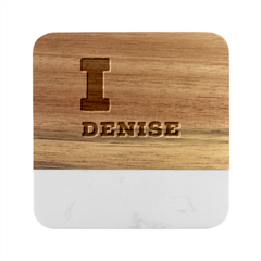 I Love Denise Marble Wood Coaster (square) by ilovewhateva