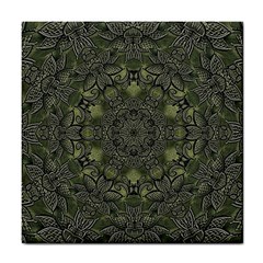 Mandala Rosette Kaleidoscope Floral Background Tile Coaster