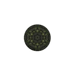 Mandala Rosette Kaleidoscope Floral Background 1  Mini Buttons