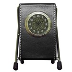 Mandala Rosette Kaleidoscope Floral Background Pen Holder Desk Clock Front