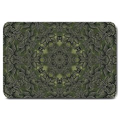 Mandala Rosette Kaleidoscope Floral Background Large Doormat