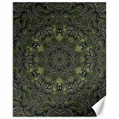 Mandala Rosette Kaleidoscope Floral Background Canvas 11  X 14  by Jancukart