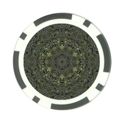 Mandala Rosette Kaleidoscope Floral Background Poker Chip Card Guard by Jancukart